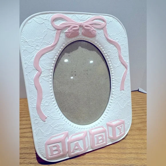 Vintage Baby Frames Russ Berrie 1990s coquette bow and baby carriage - Picture 3 of 8